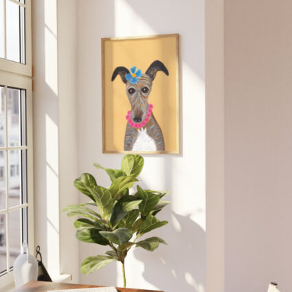 greyhound pet portrait
