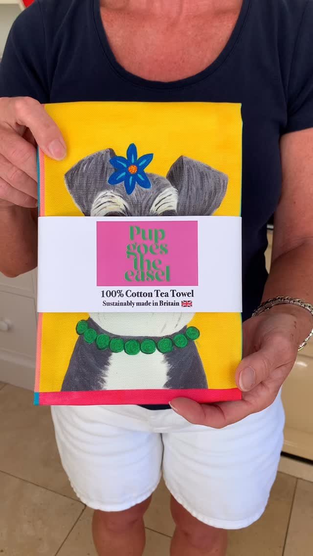 The pawesome 9 Pups tea towels are back in stock. Thank you to @magictextilesuk. They are pawfect 🐶🐾
#teatowel #teatowels #dogart #dogartist #dogartistsofinstagram #pupgoestheeasel #pupart