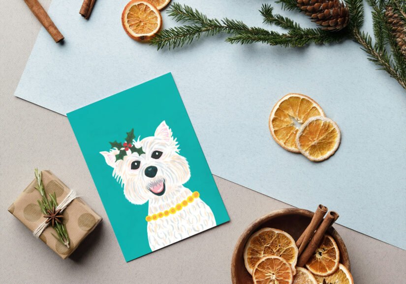 Festive Pippa Card, Pack of Five